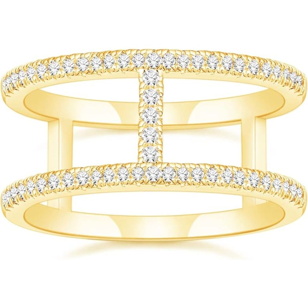 Dazzling Elegance: Stackable 14k Gold, Silver, Rose Gold Rings